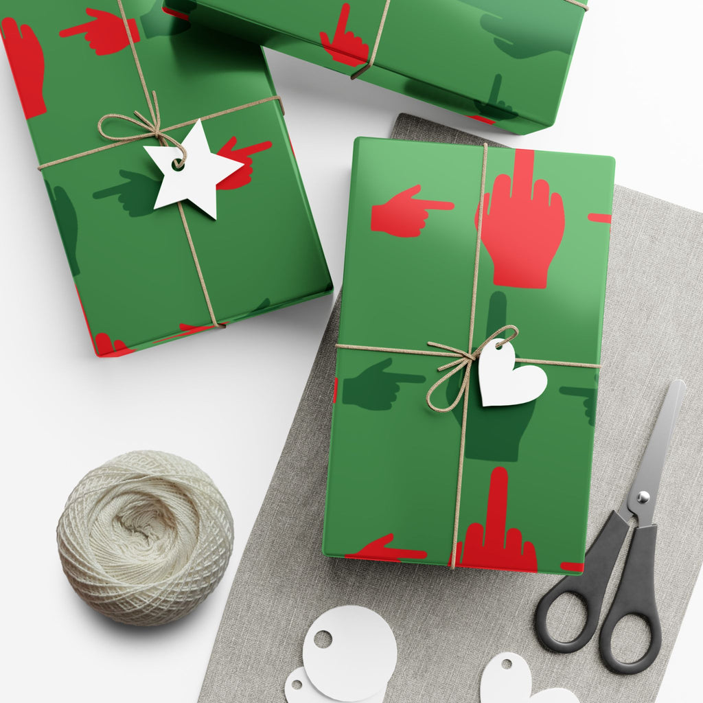 No ShopCo Pointer Finger Christmas gift wrap, green – photo 16