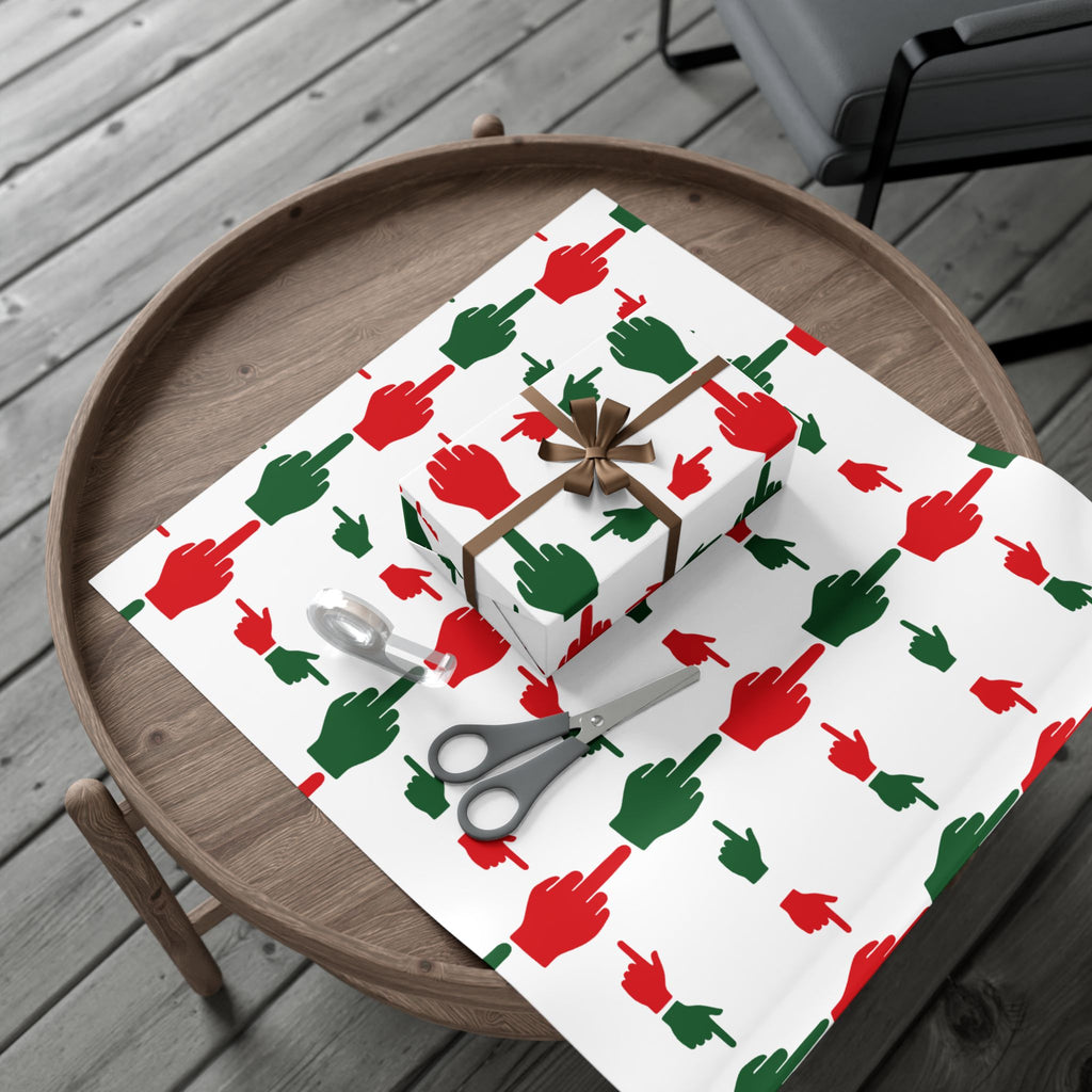 No ShopCo Pointer Finger Christmas gift wrap, white – photo 10