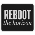 No ShopCo Reboot The Horizon black gaming mouse pad with light gray lettering