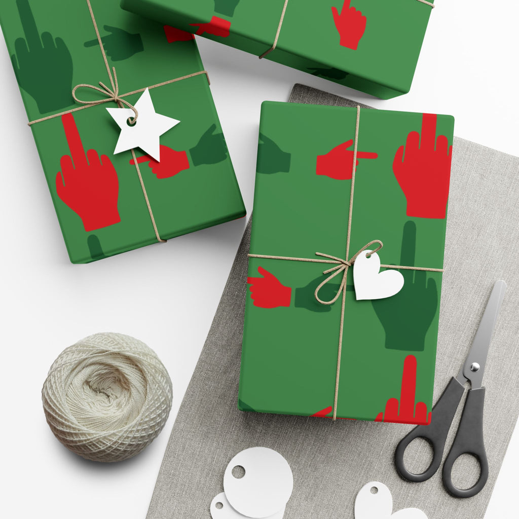 No ShopCo Pointer Finger Christmas gift wrap, green – photo 13