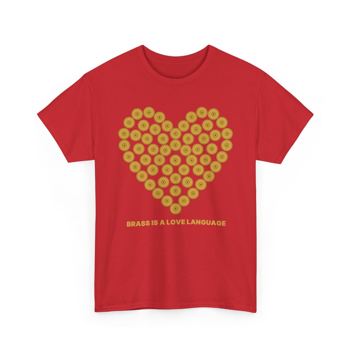 No ShopCo Brass Is A Love Language T-shirt, gold front – photo 6