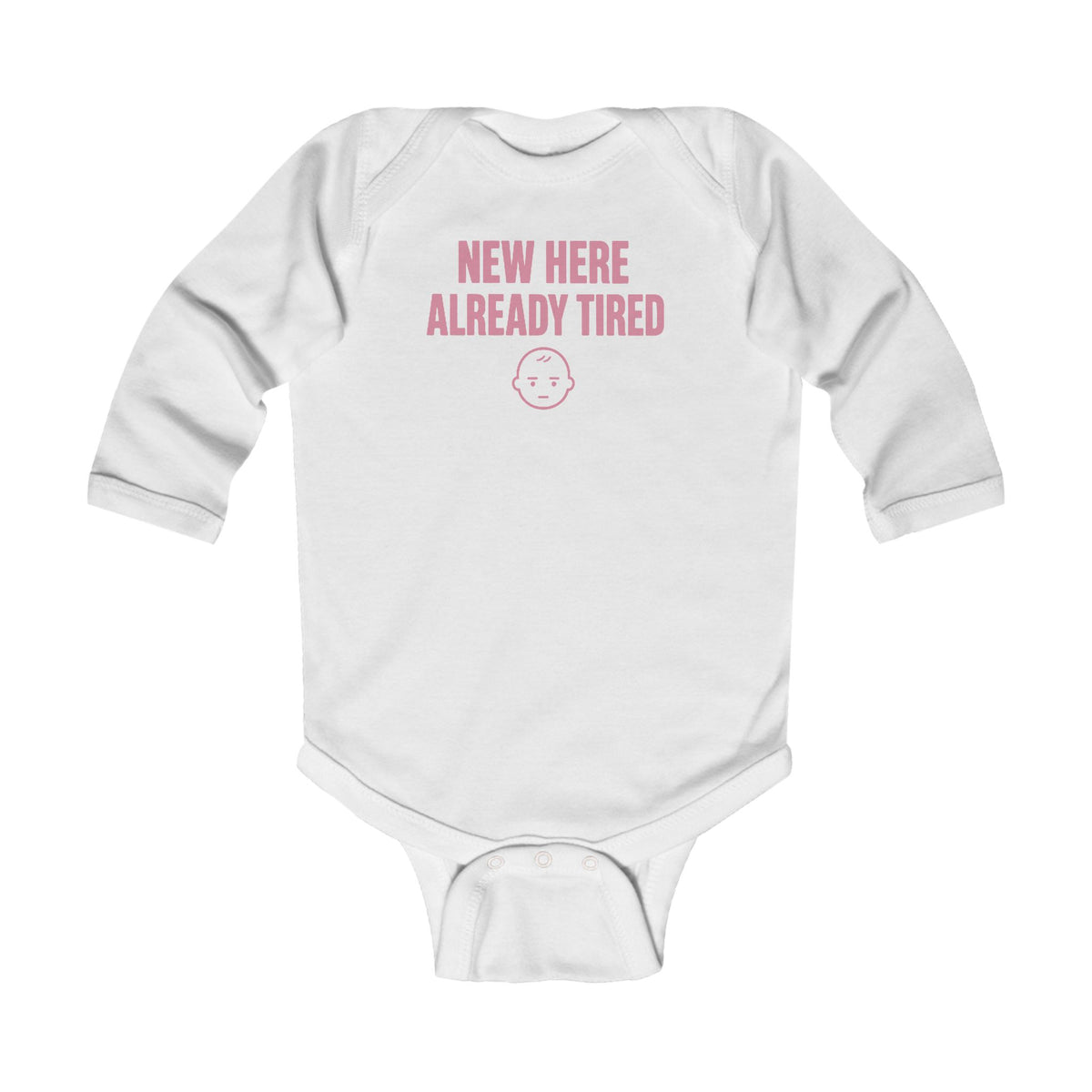No ShopCo New Here Already Tired bodysuit, pink – photo 3