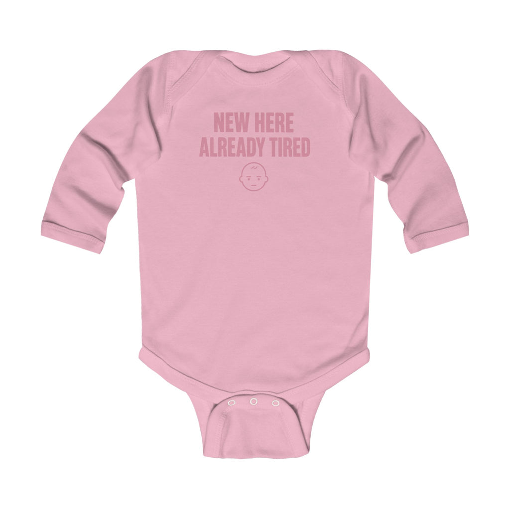 No ShopCo New Here Already Tired bodysuit, pink – photo 2