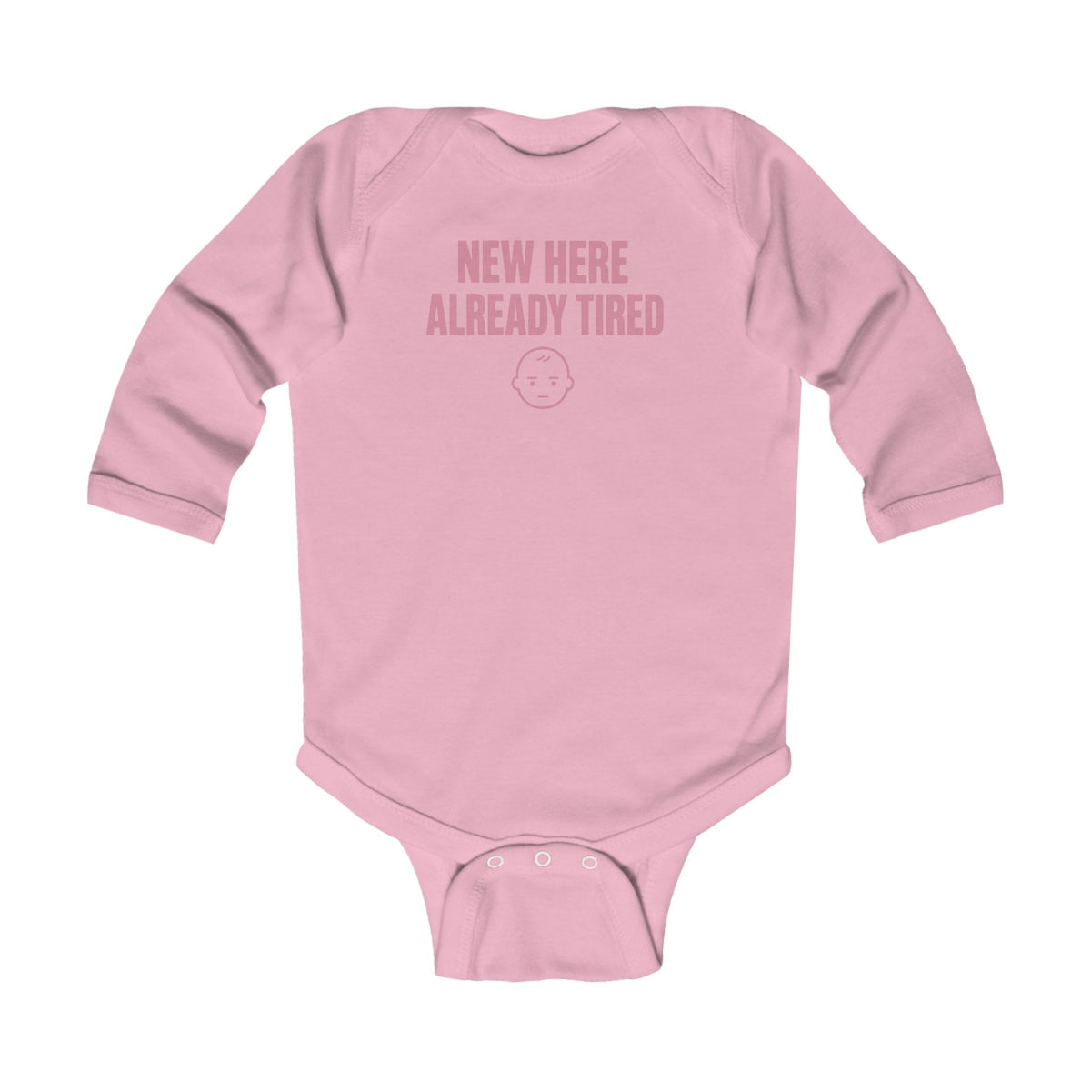 No ShopCo New Here Already Tired bodysuit, pink – photo 2