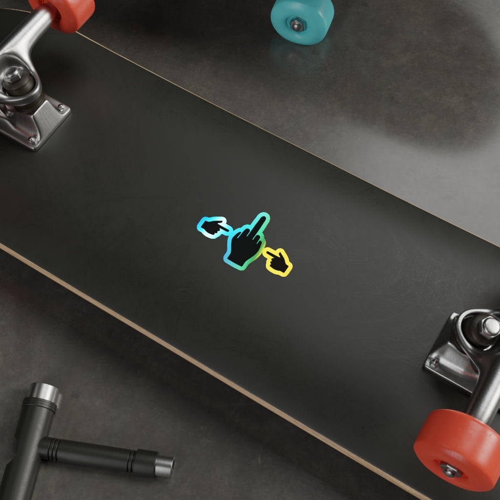 No ShopCo holographic middle finger sticker – photo 9