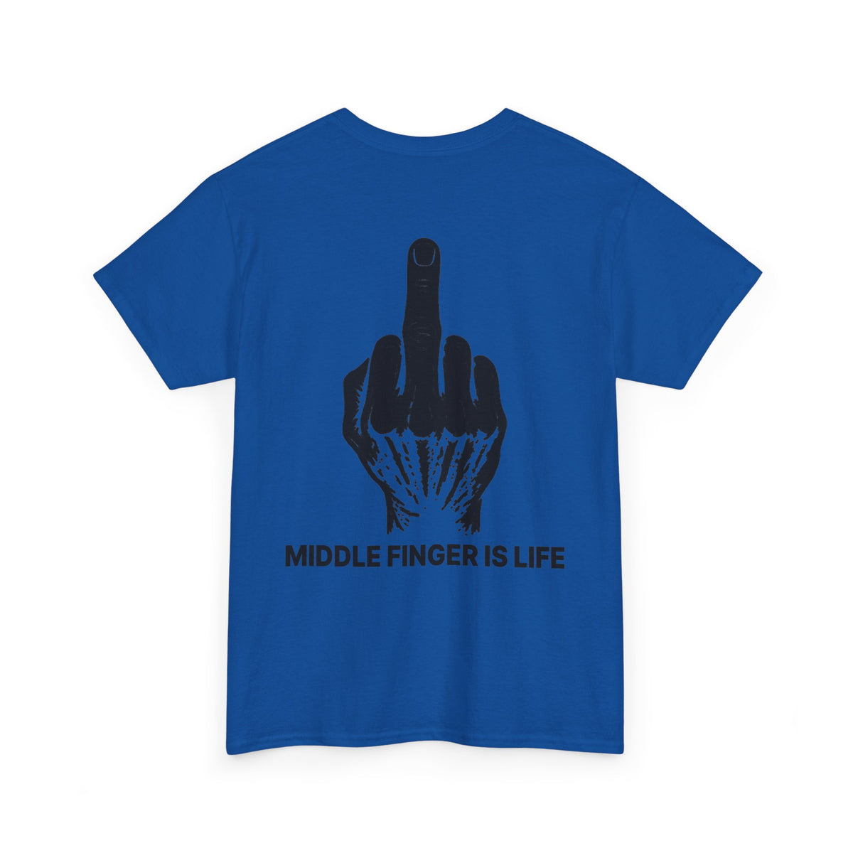 No ShopCo Middle Finger Is Life T-shirt, black graphic – photo 11