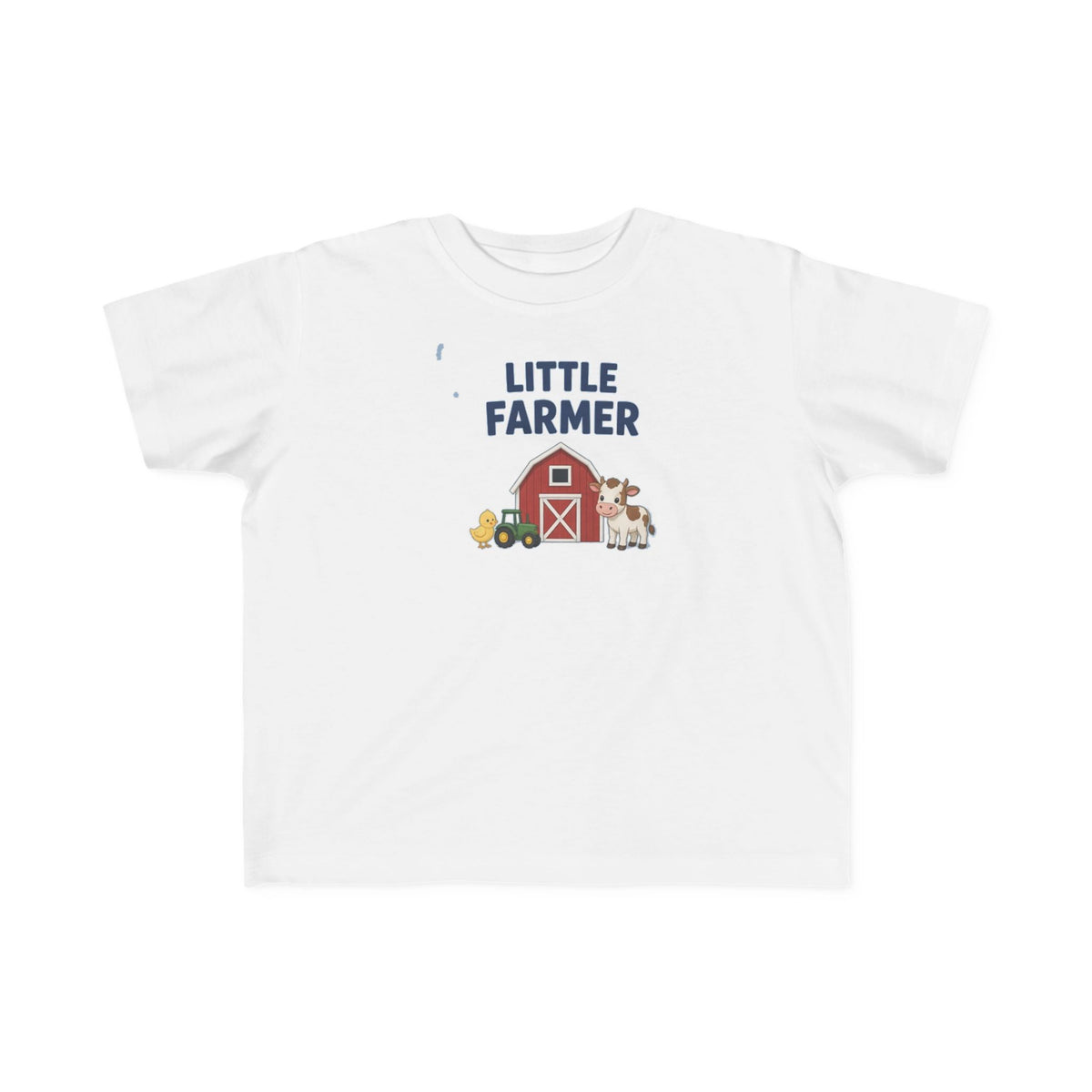 No ShopCo Little Farmer toddler T-shirt with barn, tractor and farm animals graphic