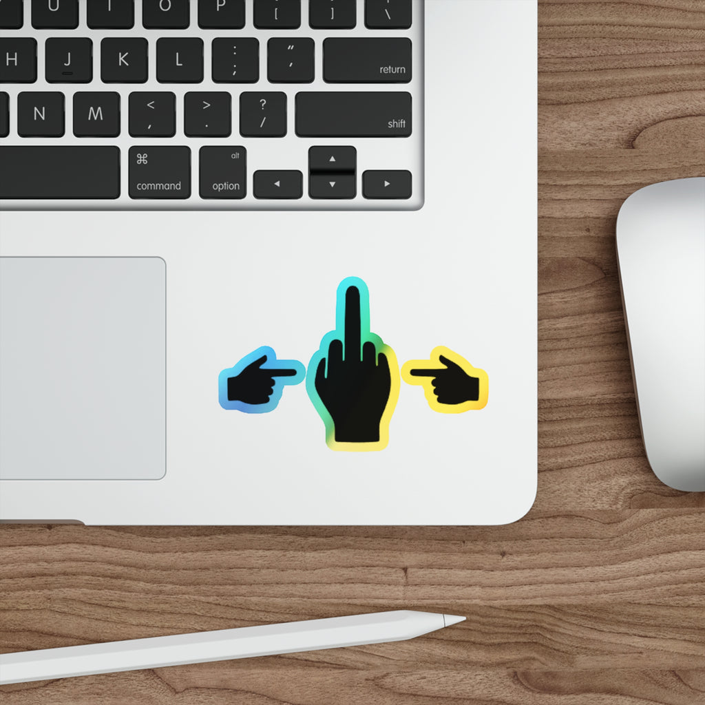 No ShopCo holographic middle finger sticker – photo 13