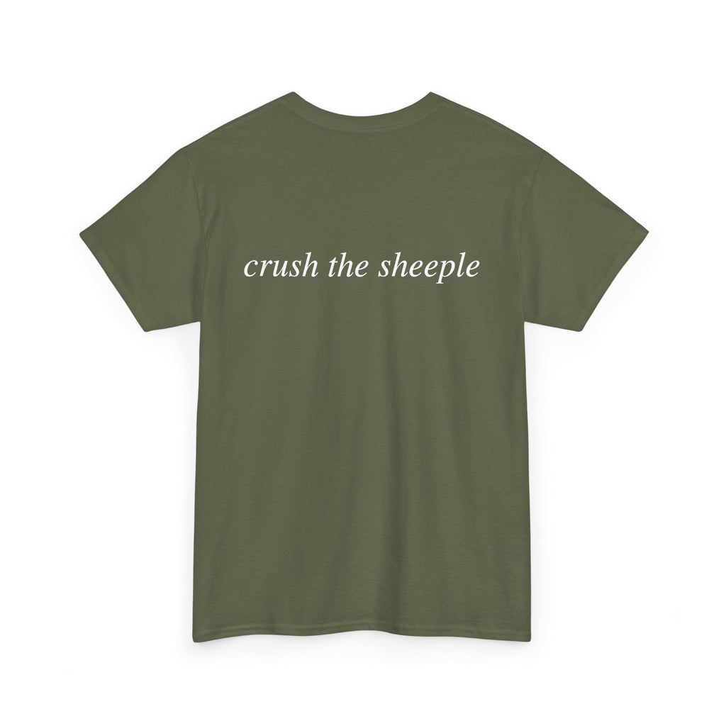 No ShopCo Crush The Sheeple T-shirt, white graphic – photo 10