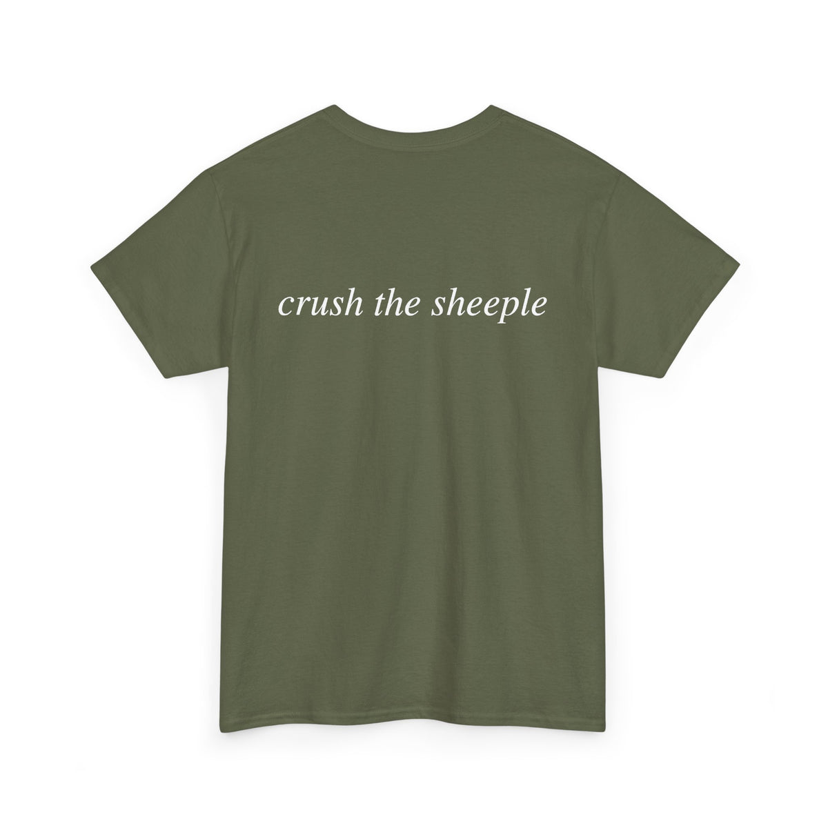 No ShopCo Crush The Sheeple T-shirt, white graphic – photo 10