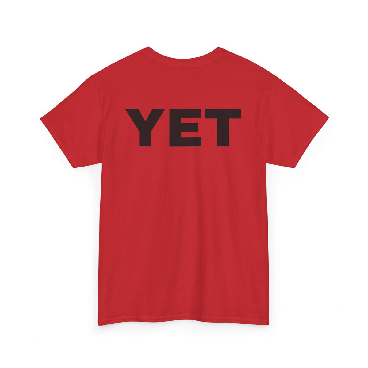 No ShopCo YET T-shirt with black chest and upper-back lettering