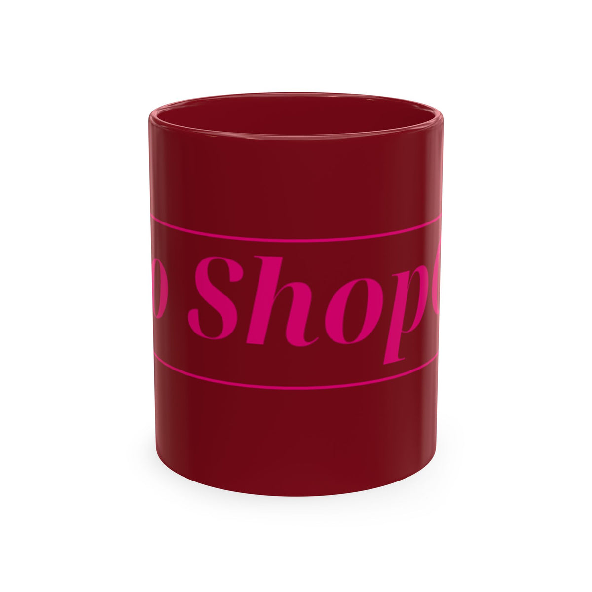 No ShopCo Logo 11oz mug, fuchsia logo – photo 4