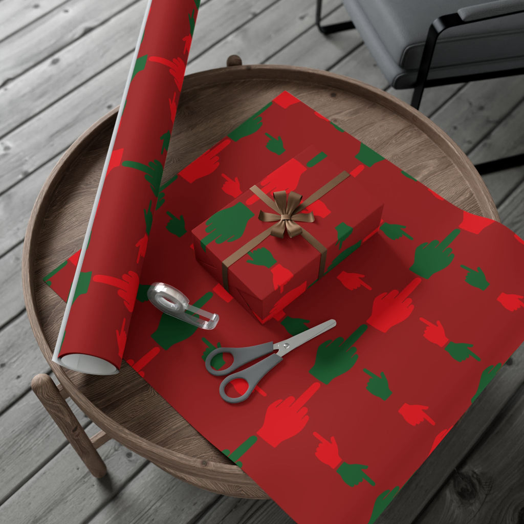 No ShopCo Pointer Finger Christmas gift wrap, dark red – photo 9