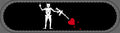 No ShopCo NFA Pirate skateboard deck, Bird Edition: white skeleton raising its middle finger with an AR-15 SBR aimed at a red heart on black, horizontal layout