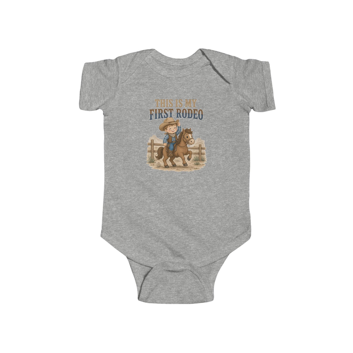 No ShopCo This Is My First Rodeo cowboy baby bodysuit – photo 2