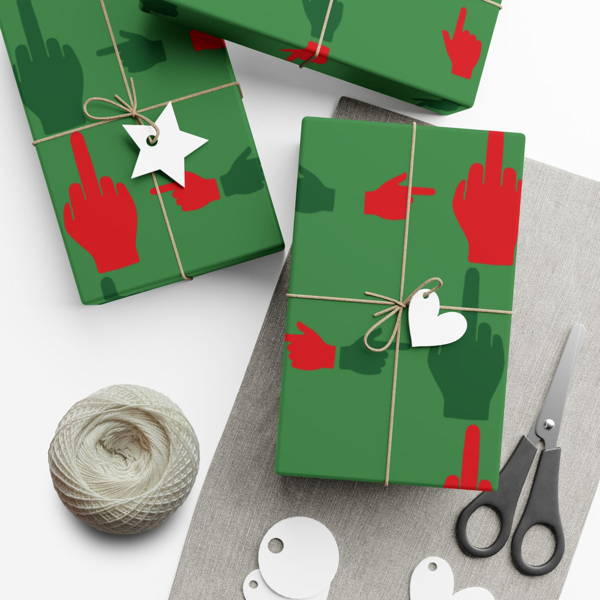 No ShopCo Pointer Finger Christmas gift wrap, green – photo 10