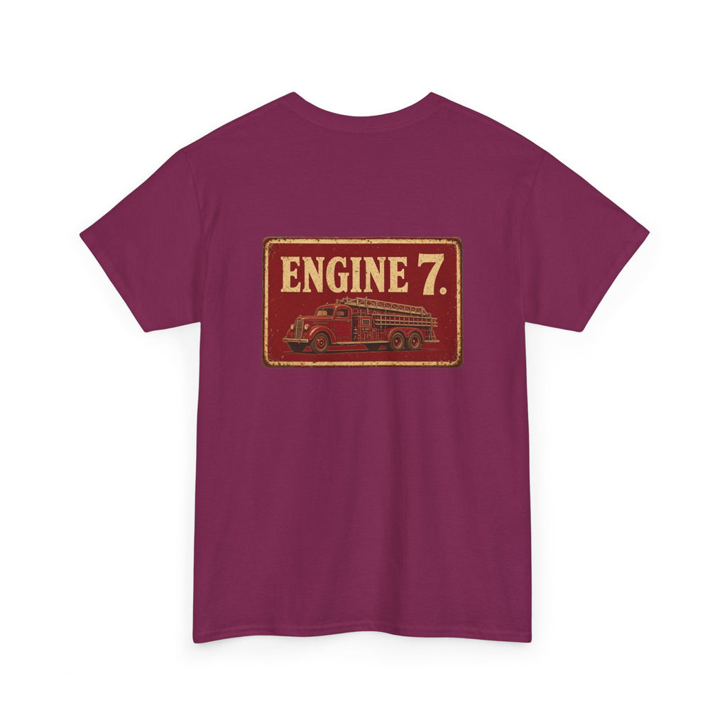 No ShopCo Engine 7 fire truck T-shirt, white logo – photo 20