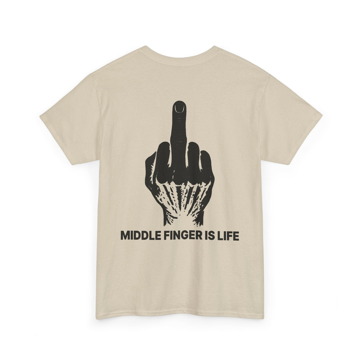 No ShopCo Middle Finger Is Life T-shirt, black graphic – photo 9