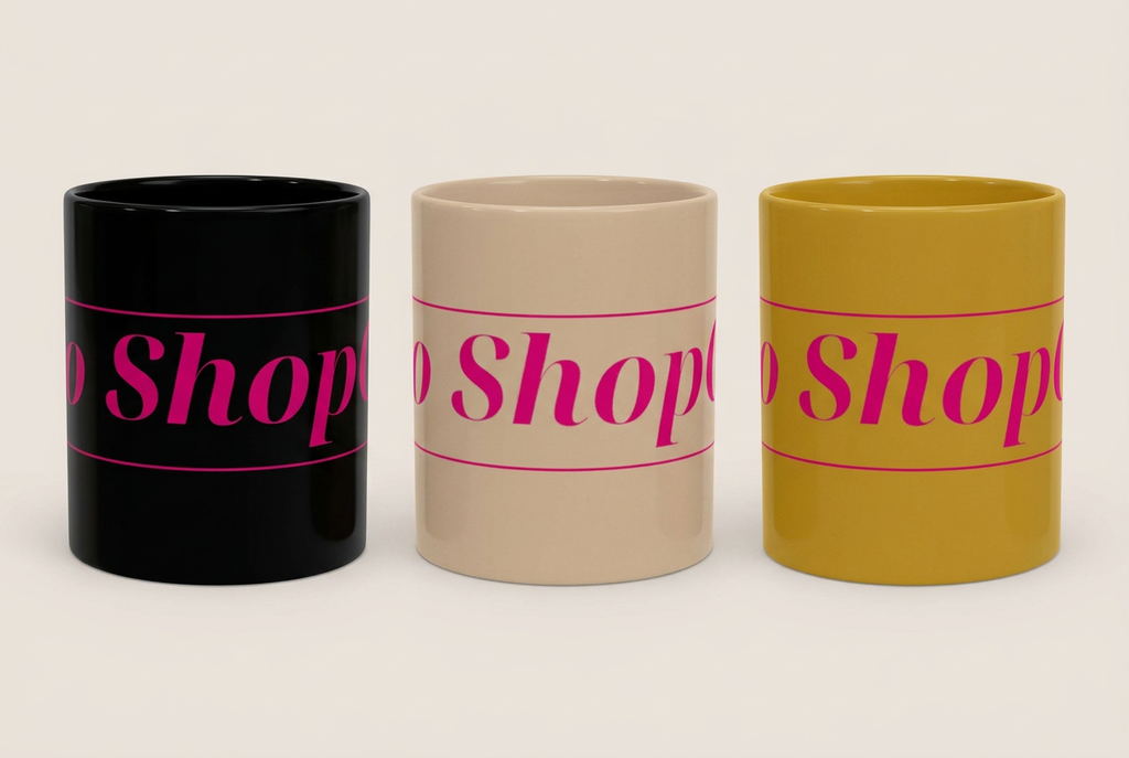 No ShopCo Logo 11oz mug, fuchsia logo – photo 45