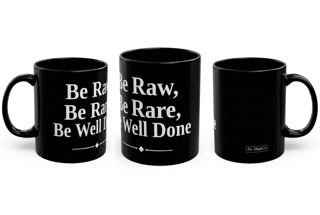 No ShopCo Be Raw Be Rare Be Well Done black mug – photo 12