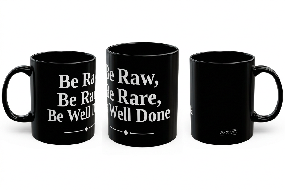 No ShopCo Be Raw Be Rare Be Well Done black mug – photo 12